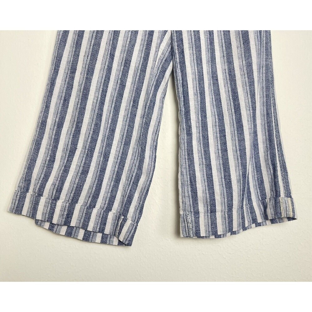 Pilcro and the Letterpress Women’s Size 8 Linen Blend Striped Cropped Pants - Picture 3 of 12